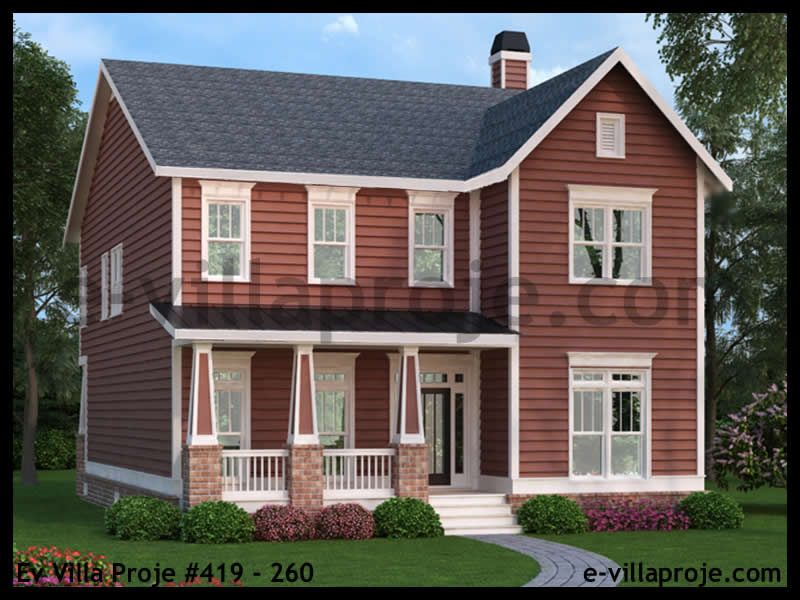 Ev Villa Proje #419 - 260 Çelik Villa Projesi 3D Mimari Tasarımı
