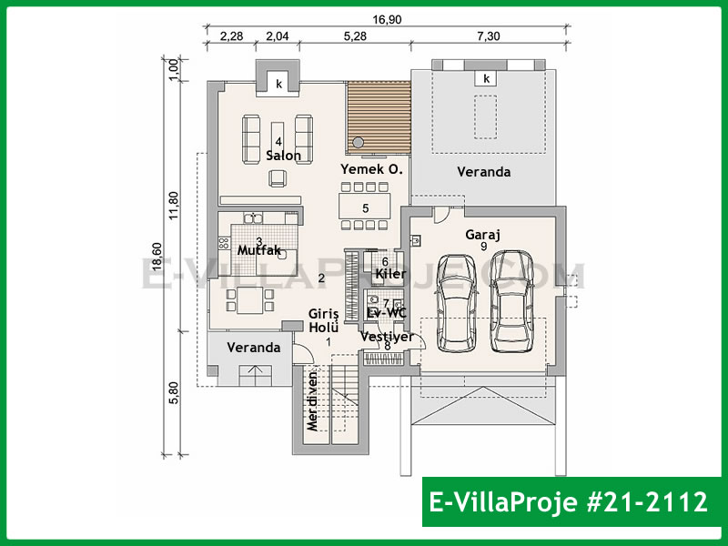 Ev Villa Proje #21 - 2112 Çelik Ev Projesi - Görsel 2
