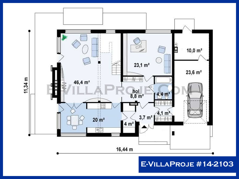 Ev Villa Proje #14 - 2103 Çelik Ev Projesi - Görsel 2