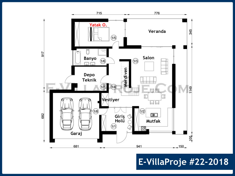Ev Villa Proje #22 - 2018 Çelik Ev Projesi - Görsel 2