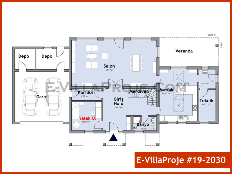 Ev Villa Proje #19 - 2030 Çelik Ev Projesi - Görsel 2