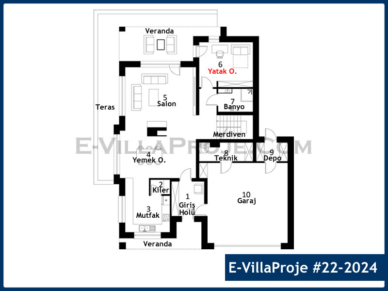 Ev Villa Proje #22 - 2024 Çelik Ev Projesi - Görsel 2