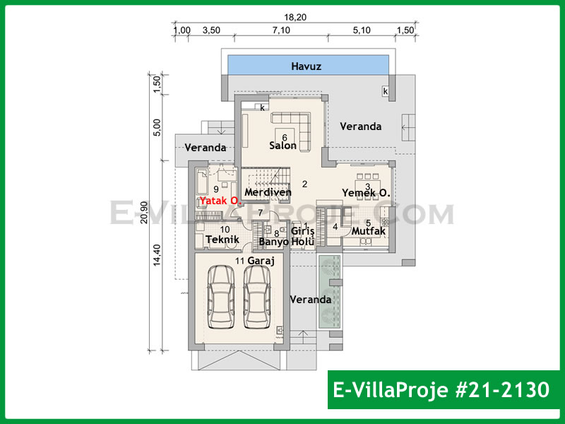 Ev Villa Proje #21 - 2130 Çelik Ev Projesi - Görsel 2