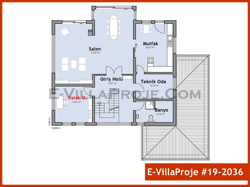 Ev Villa Proje #19 - 2036 Çelik Ev Projesi - Görsel 2