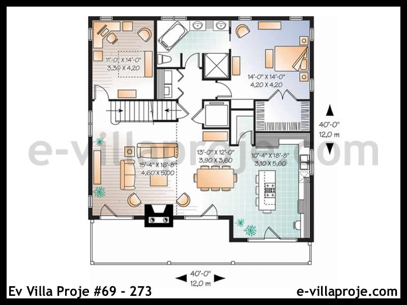 Ev Villa Proje #69 - 273 Çelik Ev Projesi - Görsel 2