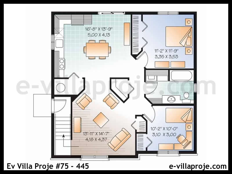 Ev Villa Proje #75 - 445 Çelik Ev Projesi - Görsel 4