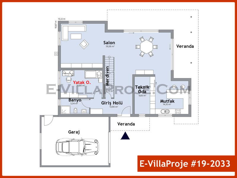 Ev Villa Proje #19 - 2033 Çelik Ev Projesi - Görsel 2