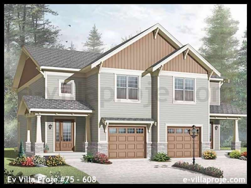 Ev Villa Proje #75 - 608 Çelik Villa Modeli ve 3D Tasarımı