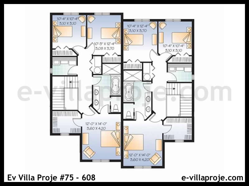 Ev Villa Proje #75 - 608 Çelik Ev Projesi - Görsel 3