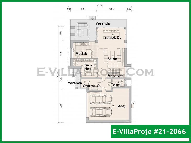 Ev Villa Proje #21 - 2066 Çelik Ev Projesi - Görsel 2