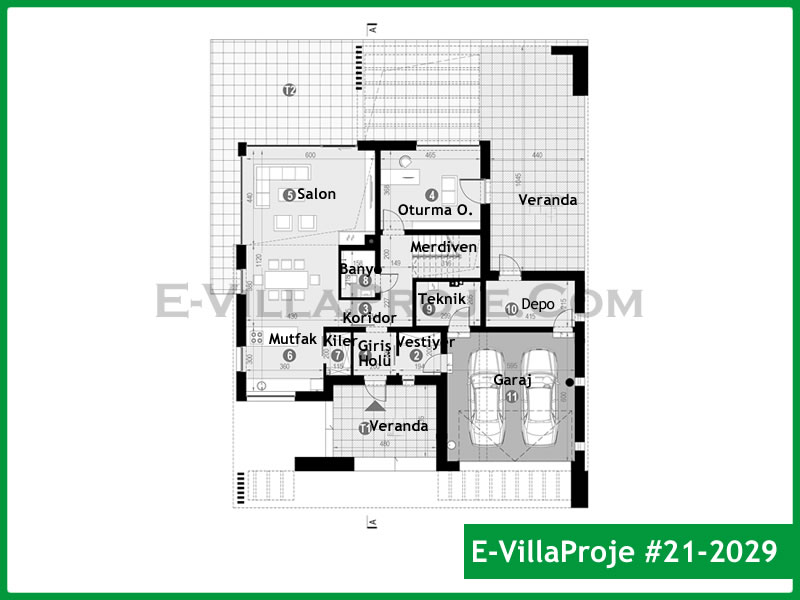 Ev Villa Proje #21 - 2029 Çelik Ev Projesi - Görsel 2