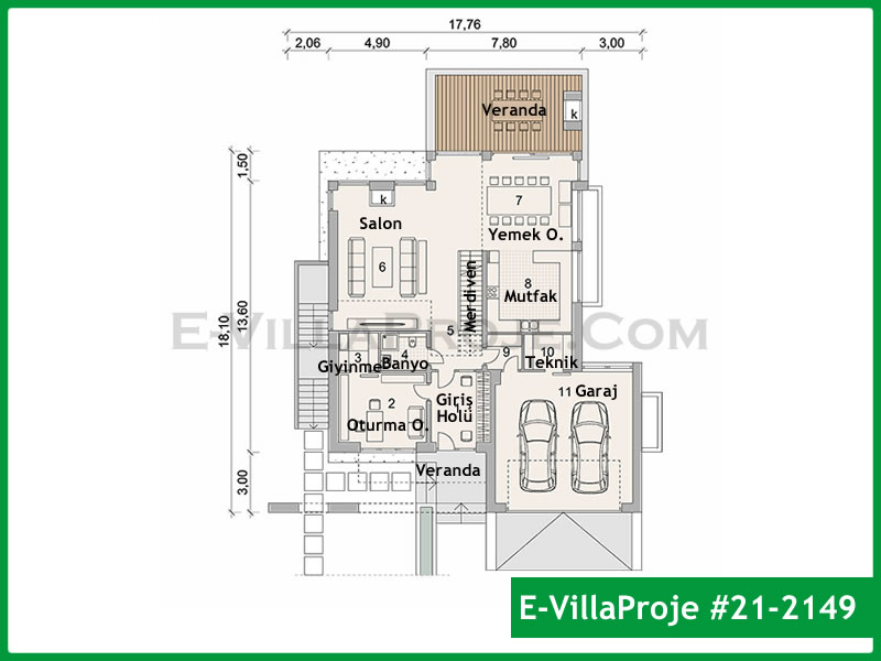 Ev Villa Proje #21 - 2149 Çelik Ev Projesi - Görsel 2
