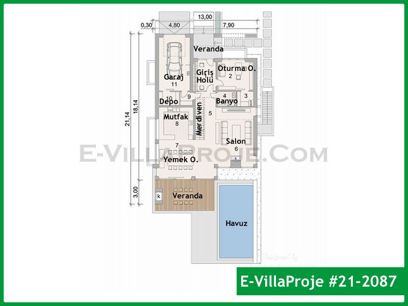 Ev Villa Proje #21 - 2087 Çelik Ev Projesi - Görsel 2
