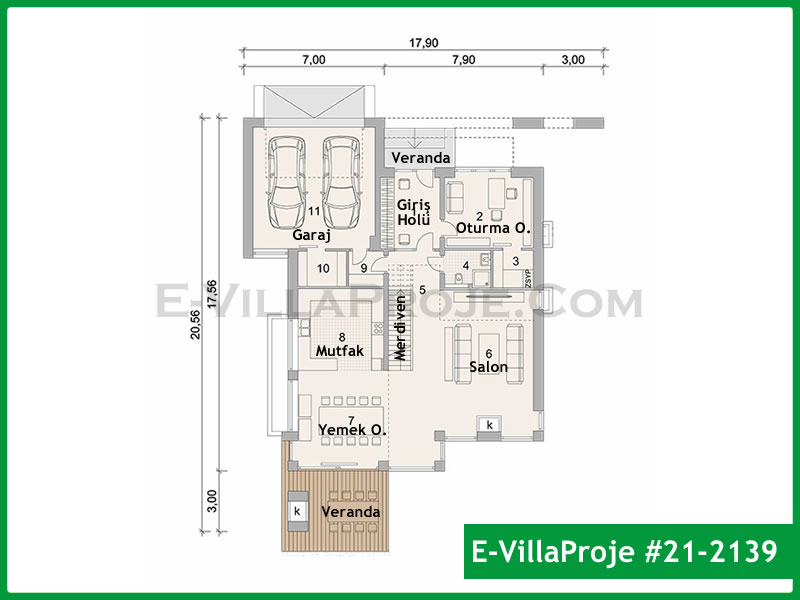 Ev Villa Proje #21 - 2139 Çelik Ev Projesi - Görsel 2