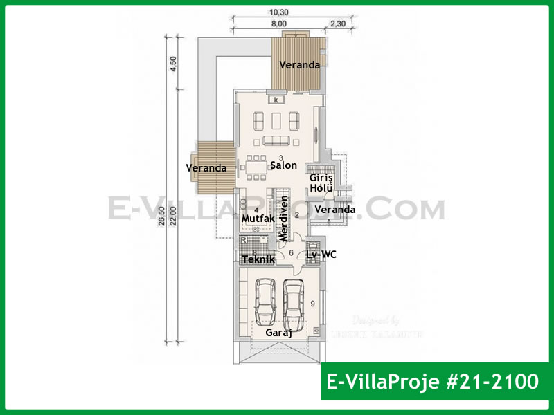 Ev Villa Proje #21 - 2100 Çelik Ev Projesi - Görsel 2