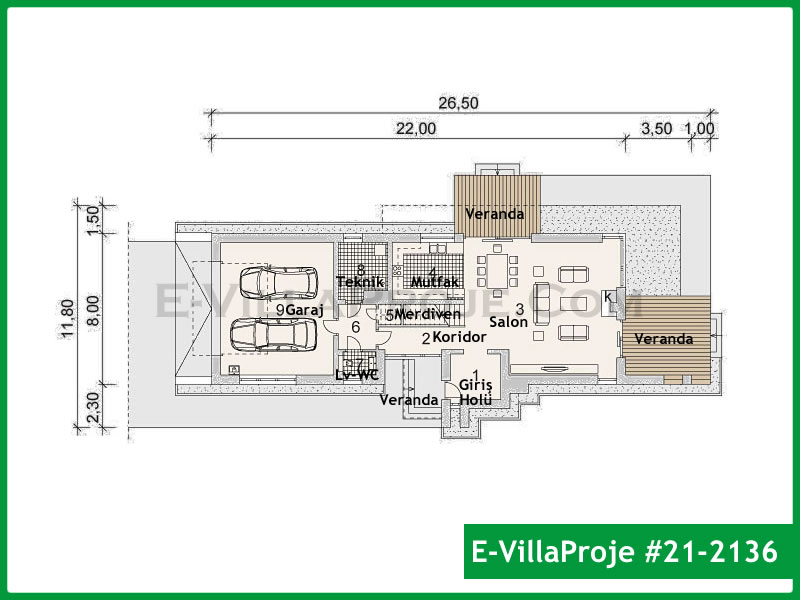 Ev Villa Proje #21 - 2136 Çelik Ev Projesi - Görsel 2