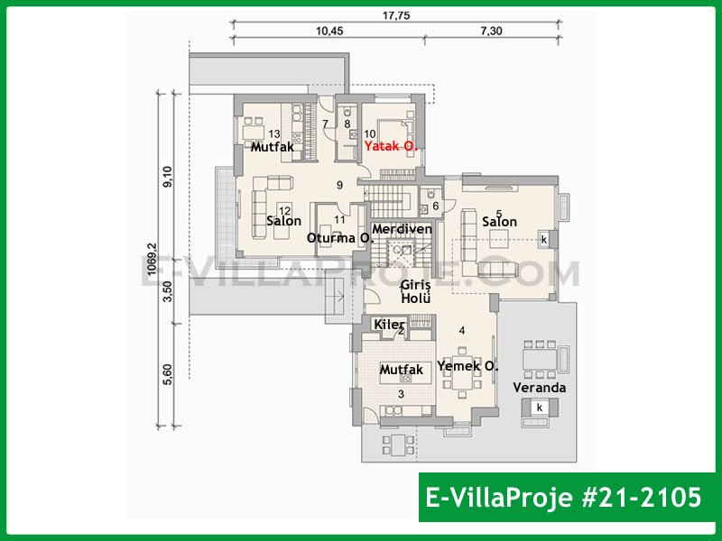 Ev Villa Proje #21 - 2105 Çelik Ev Projesi - Görsel 2