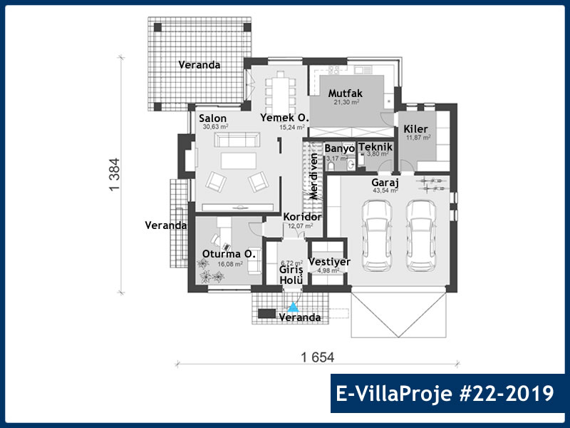 Ev Villa Proje #22 - 2019 Çelik Ev Projesi - Görsel 2