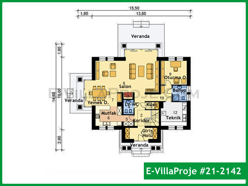 Ev Villa Proje #21 - 2142 Çelik Ev Projesi - Görsel 2