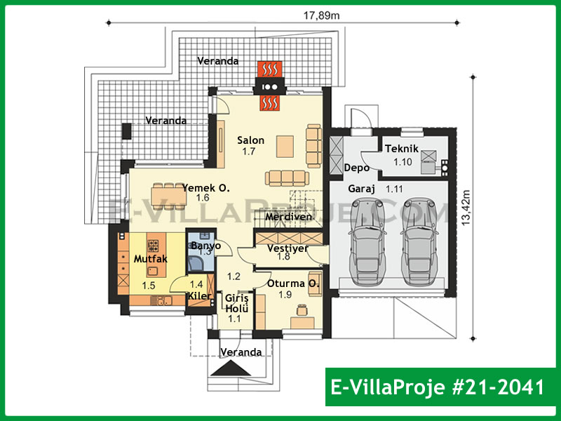 Ev Villa Proje #21 - 2041 Çelik Ev Projesi - Görsel 2