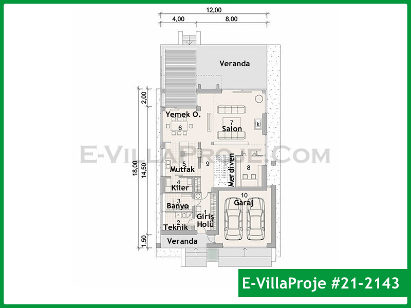Ev Villa Proje #21 - 2143 Çelik Ev Projesi - Görsel 2