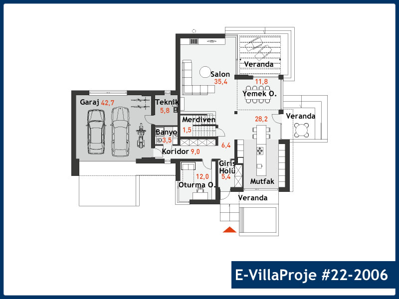 Ev Villa Proje #22 - 2006 Çelik Ev Projesi - Görsel 2