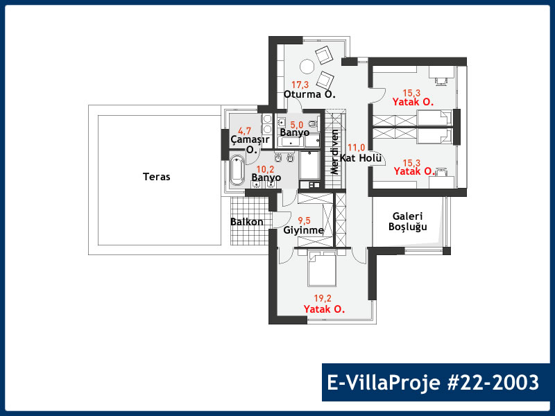 Ev Villa Proje #22 - 2003 Çelik Ev Projesi - Görsel 3