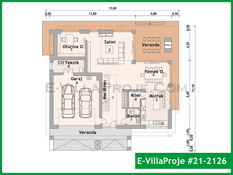Ev Villa Proje #21 - 2126 Çelik Ev Projesi - Görsel 2