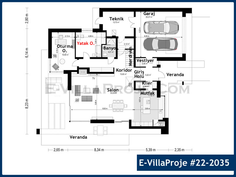Ev Villa Proje #22 - 2035 Çelik Ev Projesi - Görsel 2