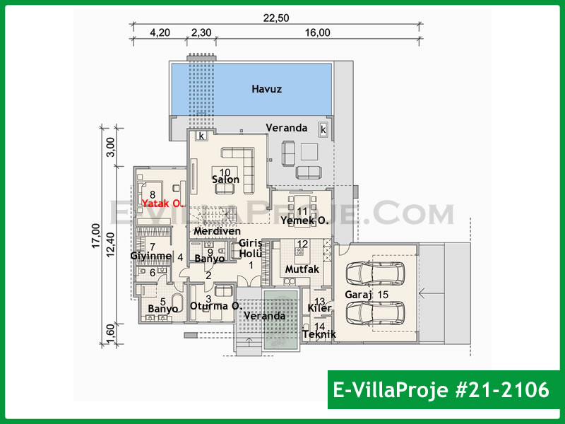 Ev Villa Proje #21 - 2106 Çelik Ev Projesi - Görsel 2
