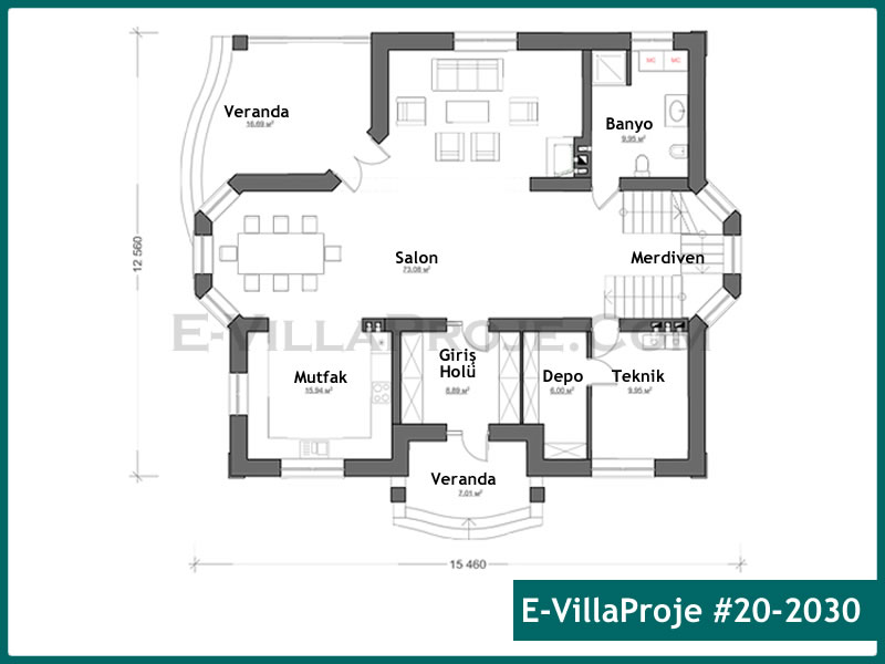 Ev Villa Proje #20 - 2030 Çelik Ev Projesi - Görsel 2
