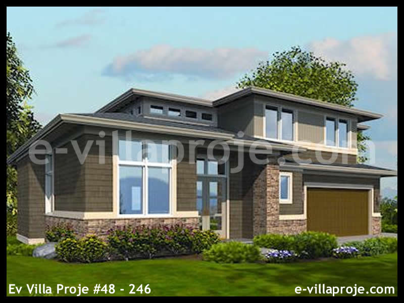 Ev Villa Proje #48 - 246 Çelik Villa Modeli ve 3D Tasarımı