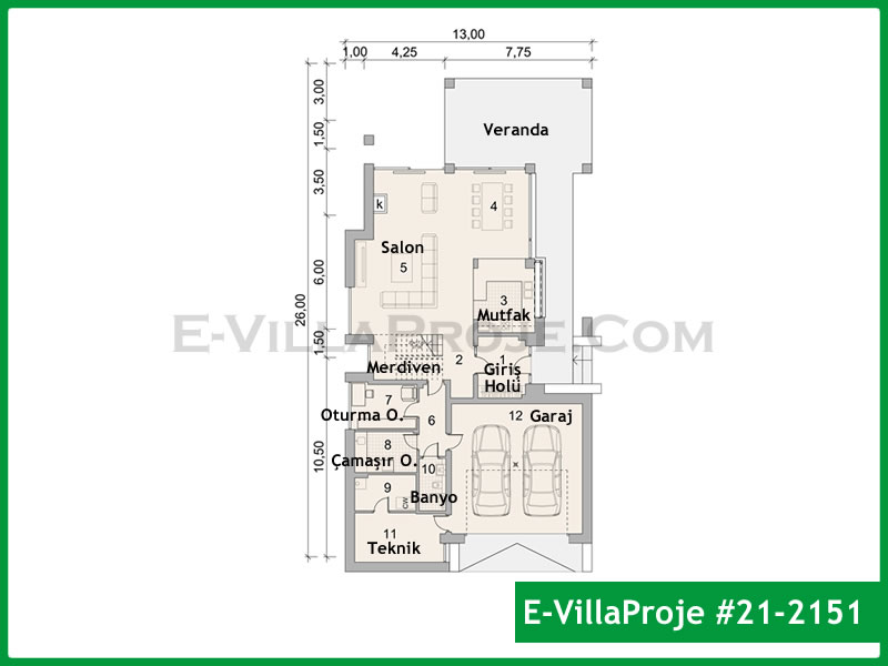 Ev Villa Proje #21 - 2151 Çelik Ev Projesi - Görsel 2