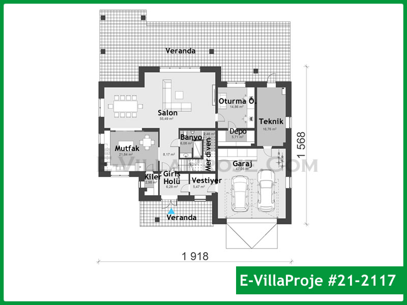 Ev Villa Proje #21 - 2117 Çelik Ev Projesi - Görsel 2