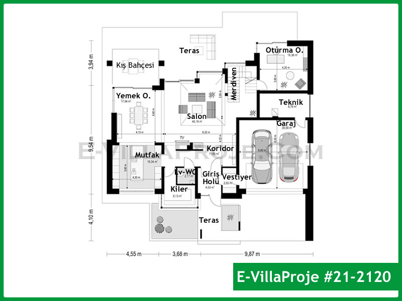 Ev Villa Proje #21 - 2120 Çelik Ev Projesi - Görsel 2