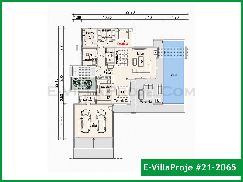 Ev Villa Proje #21 - 2065 Çelik Ev Projesi - Görsel 2
