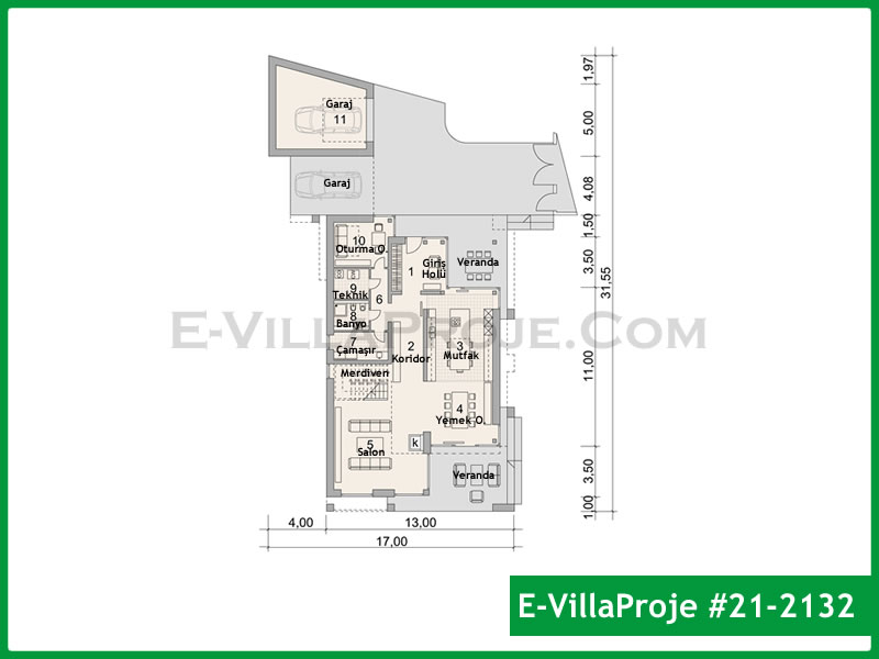 Ev Villa Proje #21 - 2132 Çelik Ev Projesi - Görsel 2