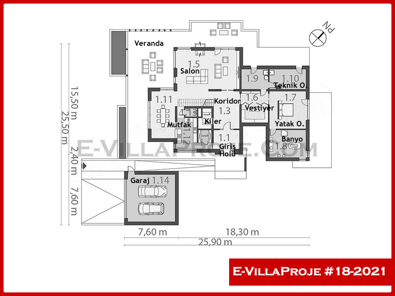 Ev Villa Proje #18 - 2021 Çelik Ev Projesi - Görsel 2