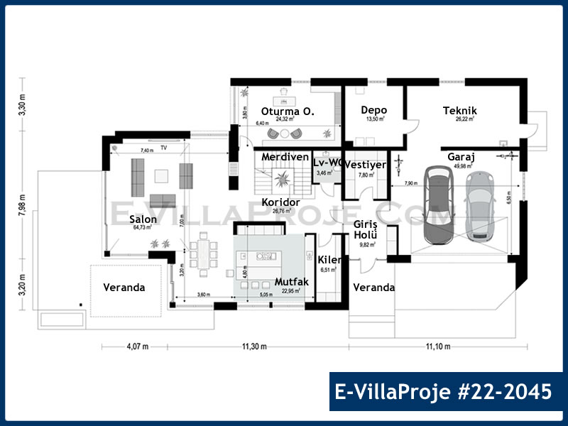 Ev Villa Proje #22 - 2045 Çelik Ev Projesi - Görsel 2