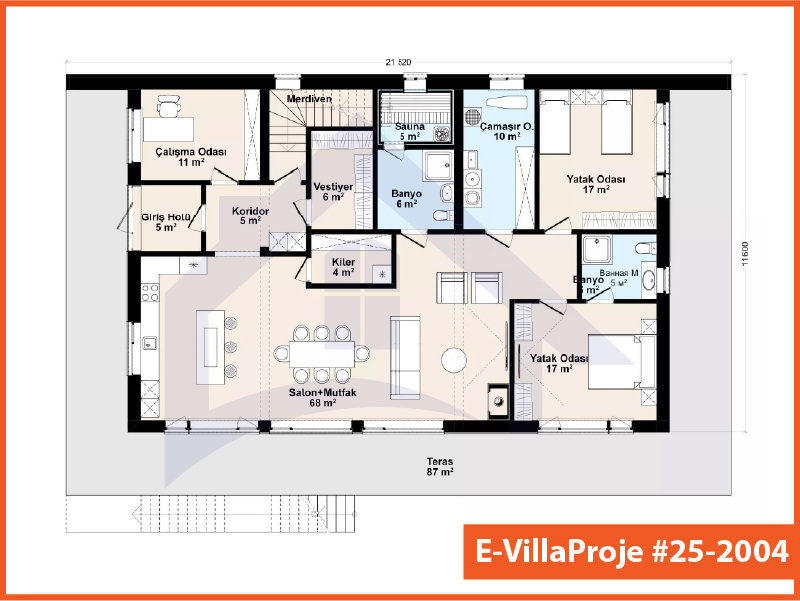 Ev Villa Proje #25 - 2004 Çelik Ev Projesi - Görsel 2