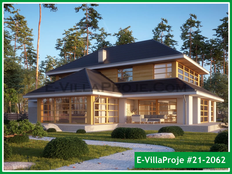 Ev Villa Proje #21 - 2062 Çelik Villa Projesi 3D Mimari Tasarımı