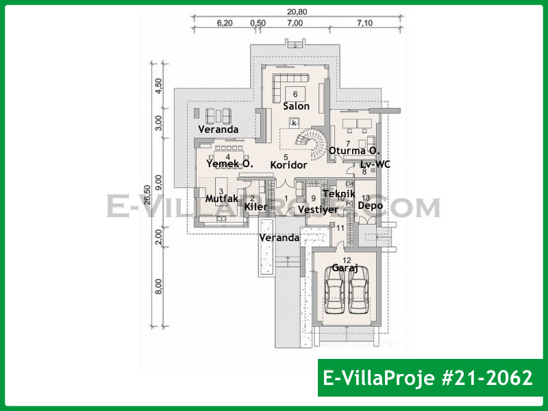 Ev Villa Proje #21 - 2062 Çelik Ev Projesi - Görsel 2