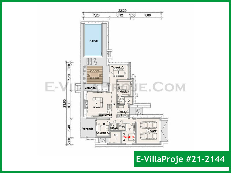 Ev Villa Proje #21 - 2144 Çelik Ev Projesi - Görsel 2