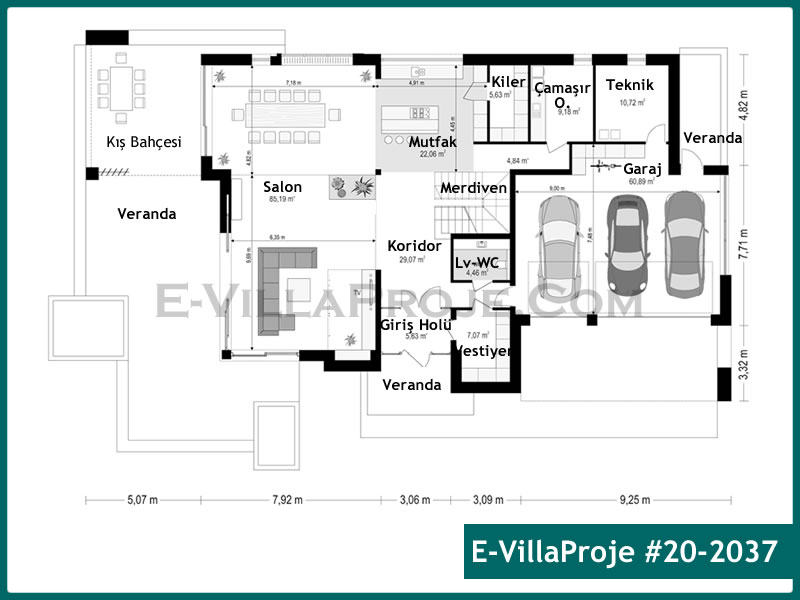 Ev Villa Proje #20 - 2037 Çelik Ev Projesi - Görsel 2