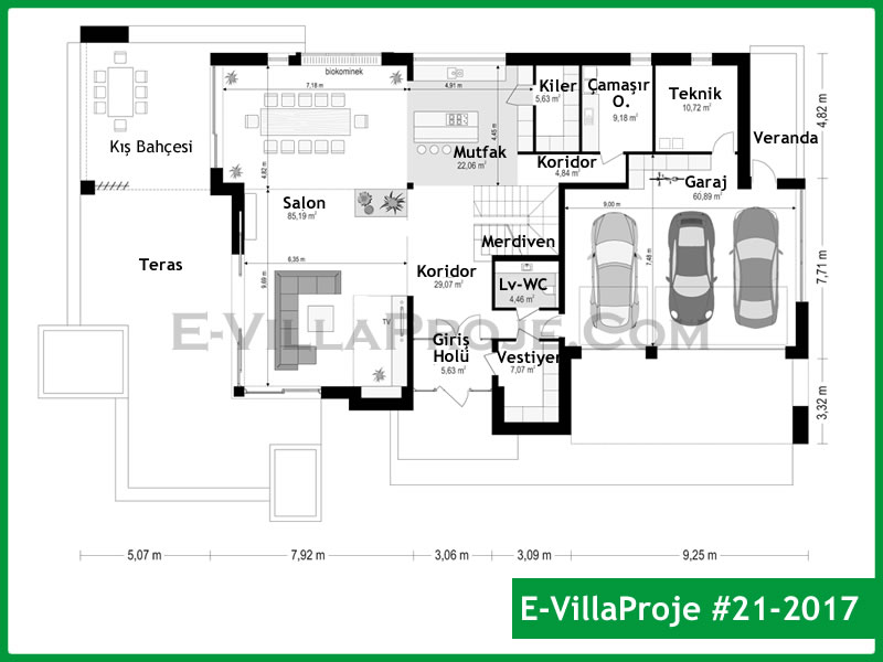 Ev Villa Proje #21 - 2017 Çelik Ev Projesi - Görsel 2