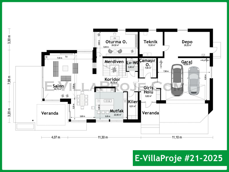 Ev Villa Proje #21 - 2025 Çelik Ev Projesi - Görsel 2