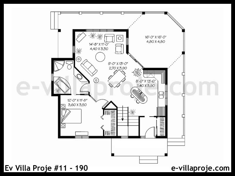 Ev Villa Proje #11 - 190 Çelik Ev Projesi - Görsel 2