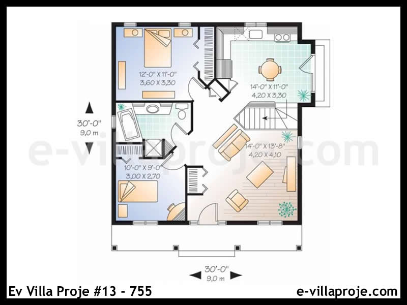 Ev Villa Proje #13 - 755 Çelik Ev Projesi - Görsel 2