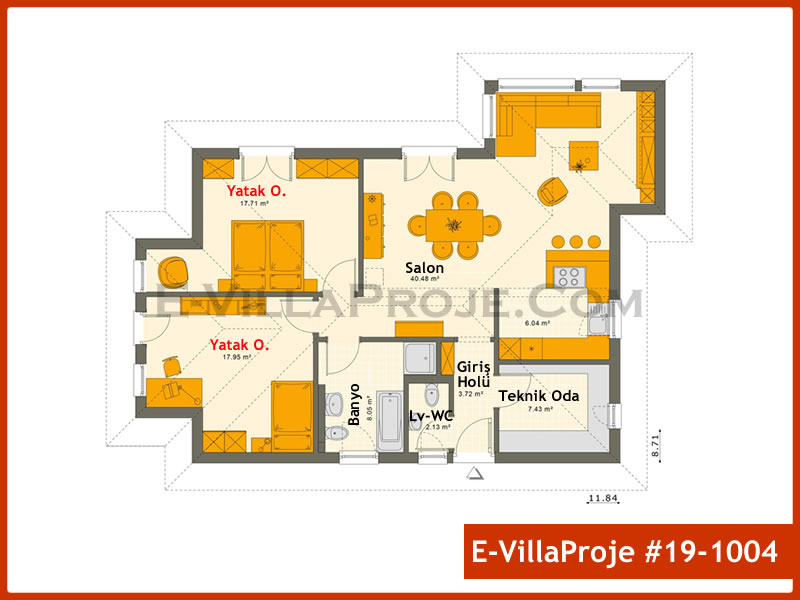 Ev Villa Proje #19 - 1004 Çelik Ev Projesi - Görsel 2