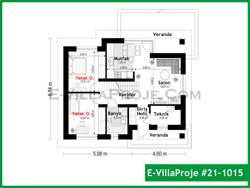 Ev Villa Proje #21 - 1015 Çelik Ev Projesi - Görsel 2
